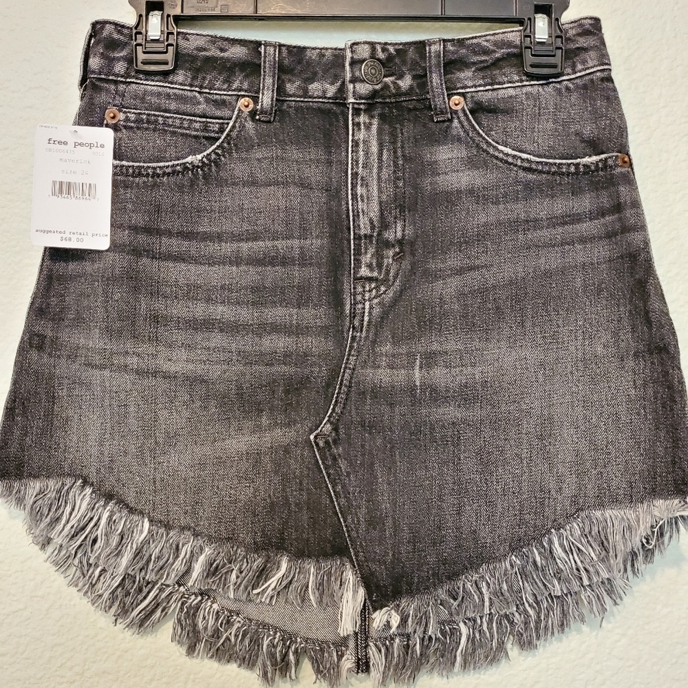 Free People Bailey Denim Mini Skirt